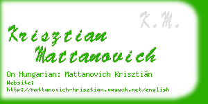 krisztian mattanovich business card