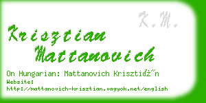 krisztian mattanovich business card